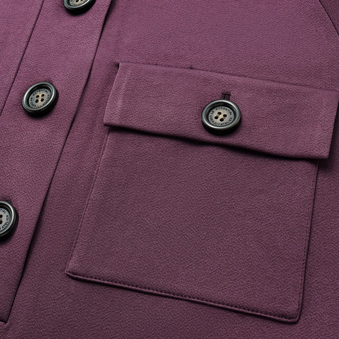 "Easy-go Chic" Heavy Acetate Casual Dress - Purple