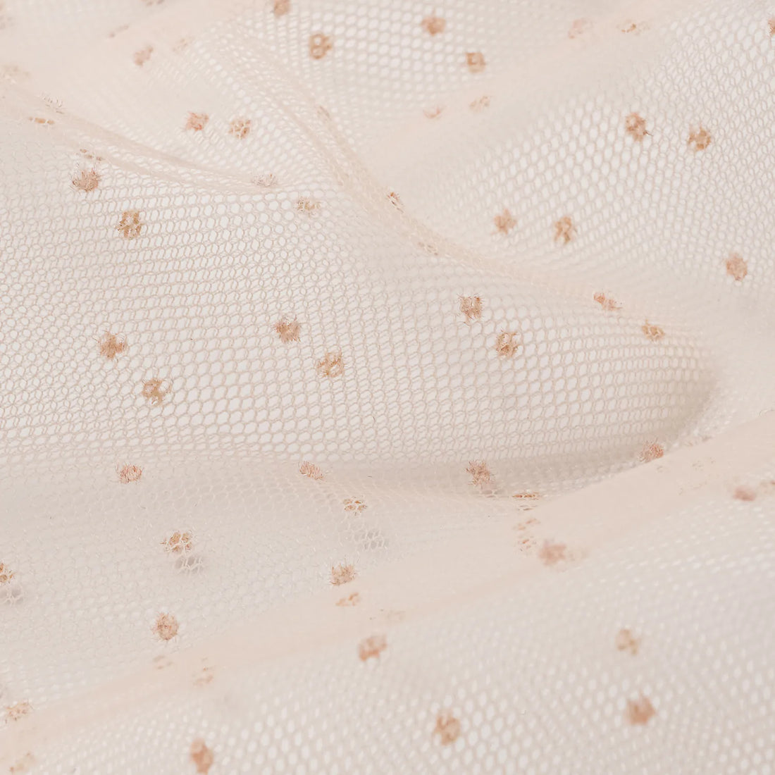 "Summer Diary" Italian tulle top—Pink dot