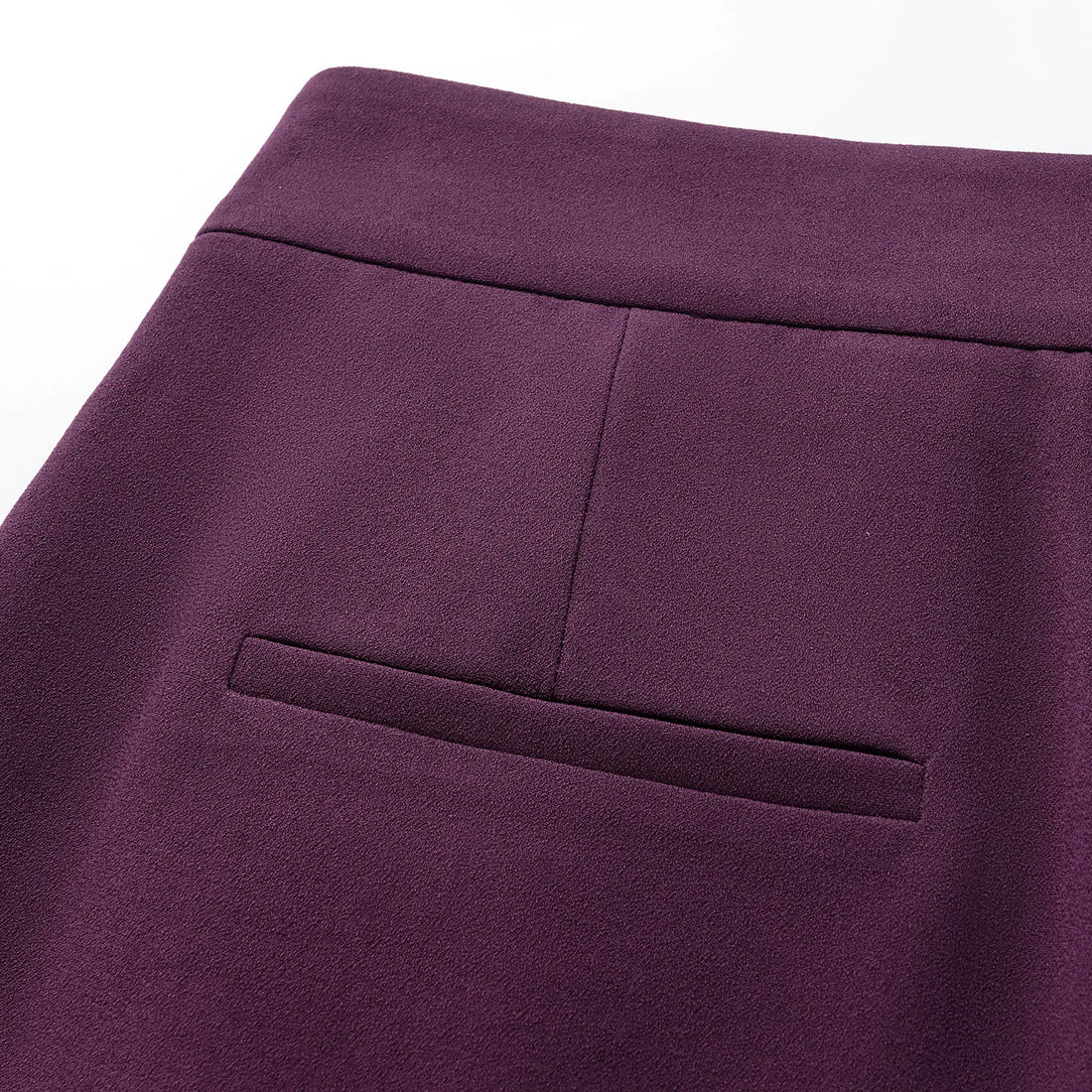 "Speak Sleek." Anti-wrinkle Acetate Special Cut Wide Leg Trousers - Grape Purple