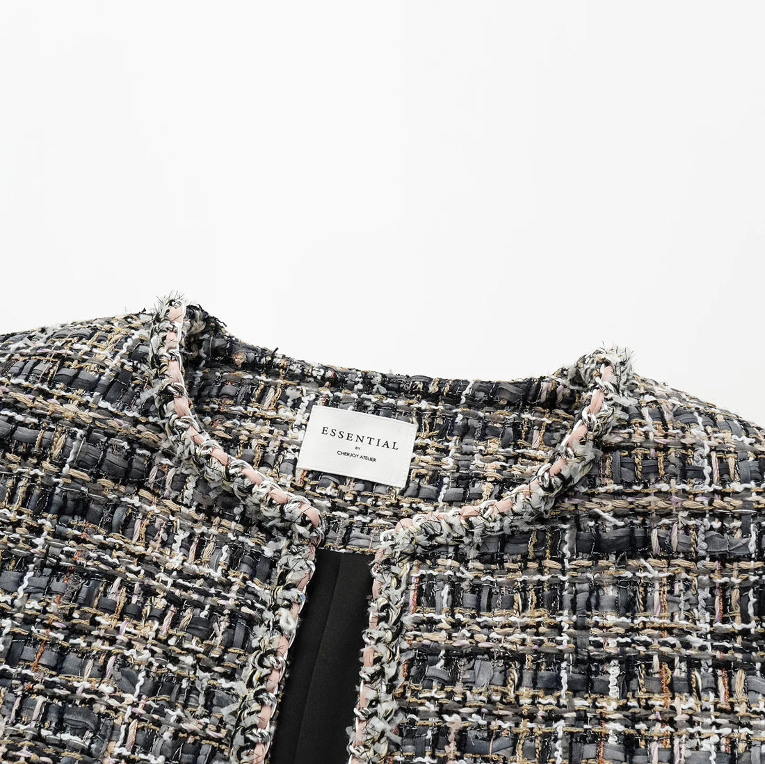 “Knightsbridge citywalk.” Tweed jacket—grey