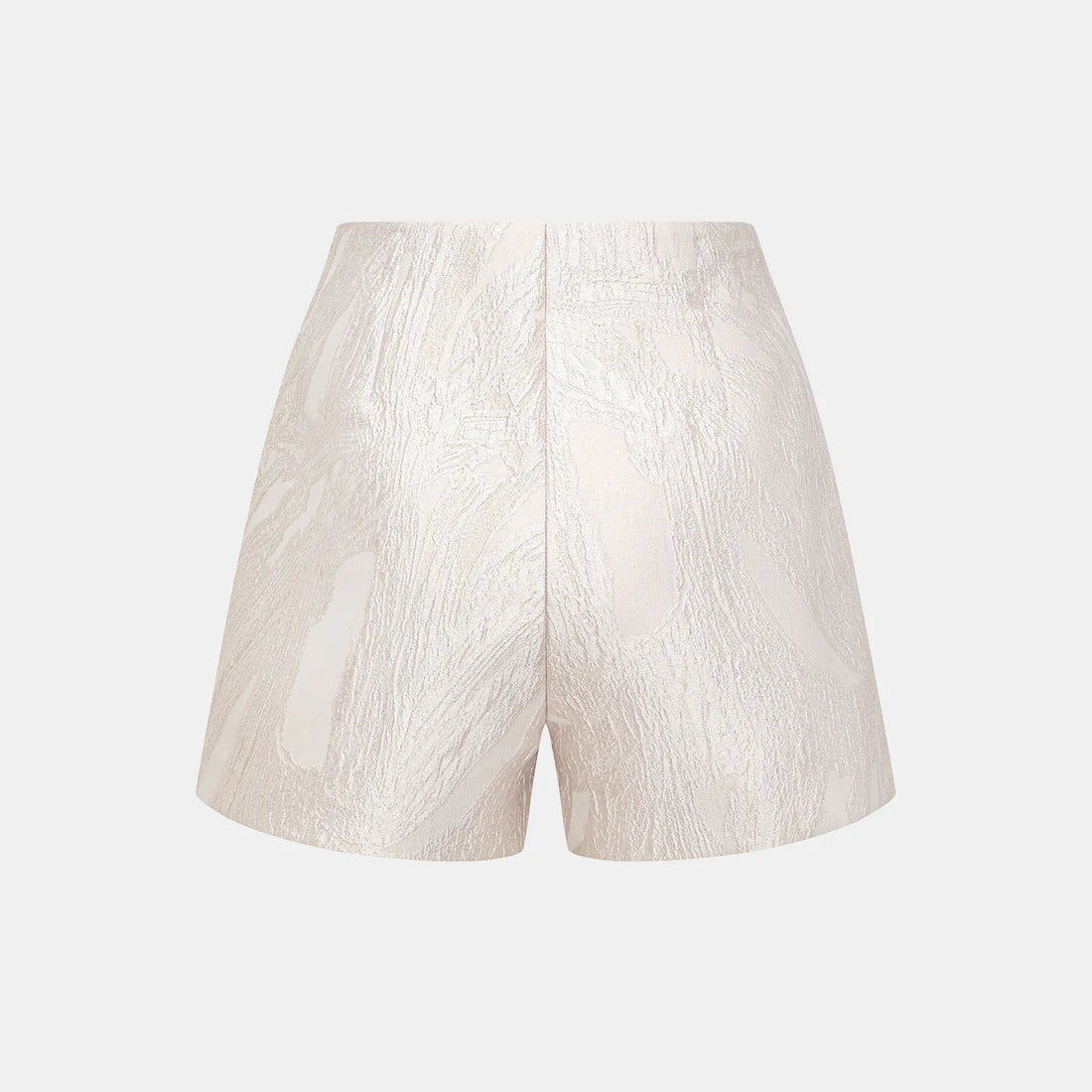 "Imperial Garden Teatime" 3D Jacquard Chinese Style Shorts with Gold Weaving Crafts—Lotus Reflects the Moon