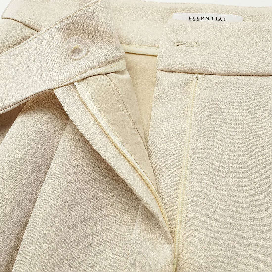 "Speak Sleek." Acetate Shorts—Champagne