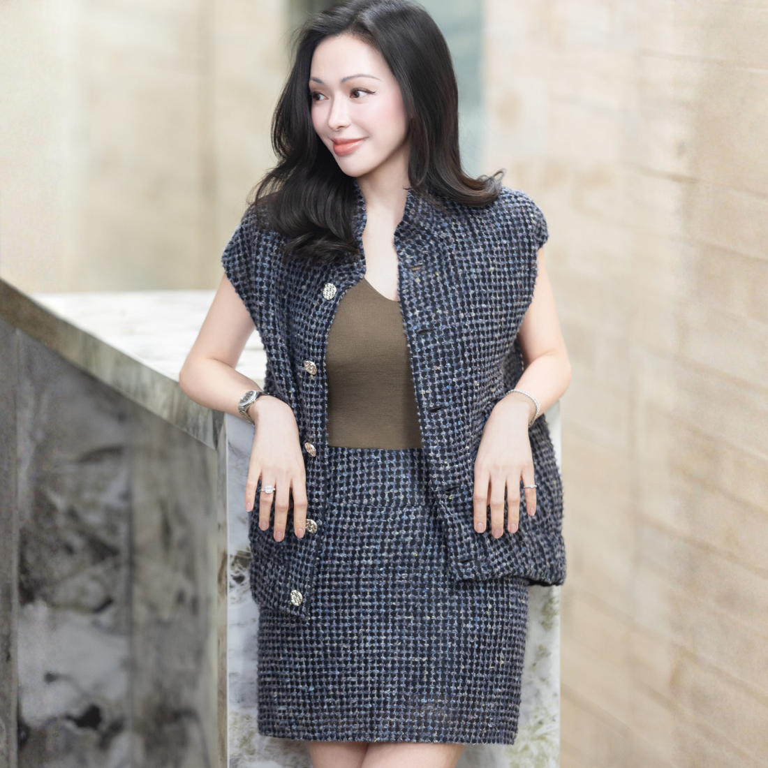 “Gallery Hours”立體彩織工藝褲裙—Starry Strokes星夜筆觸