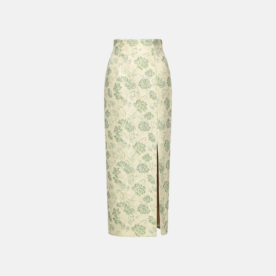 "Imperial Garden Teatime" Silk and Wool Light Chinese Style Suit - Off-White