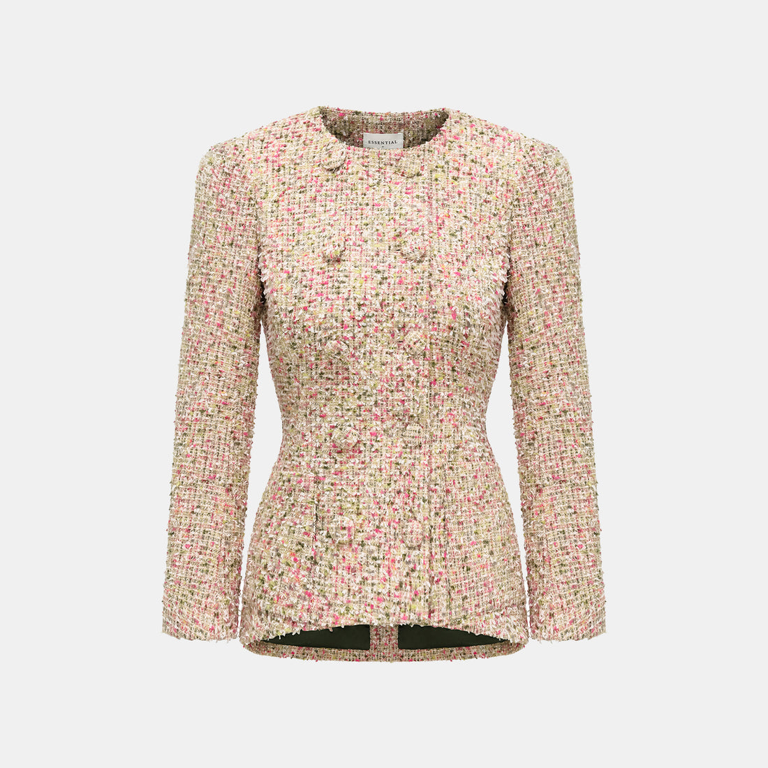 "Chelsea Citywalk" Tweed Double Breasted Jacket - Monet Garden
