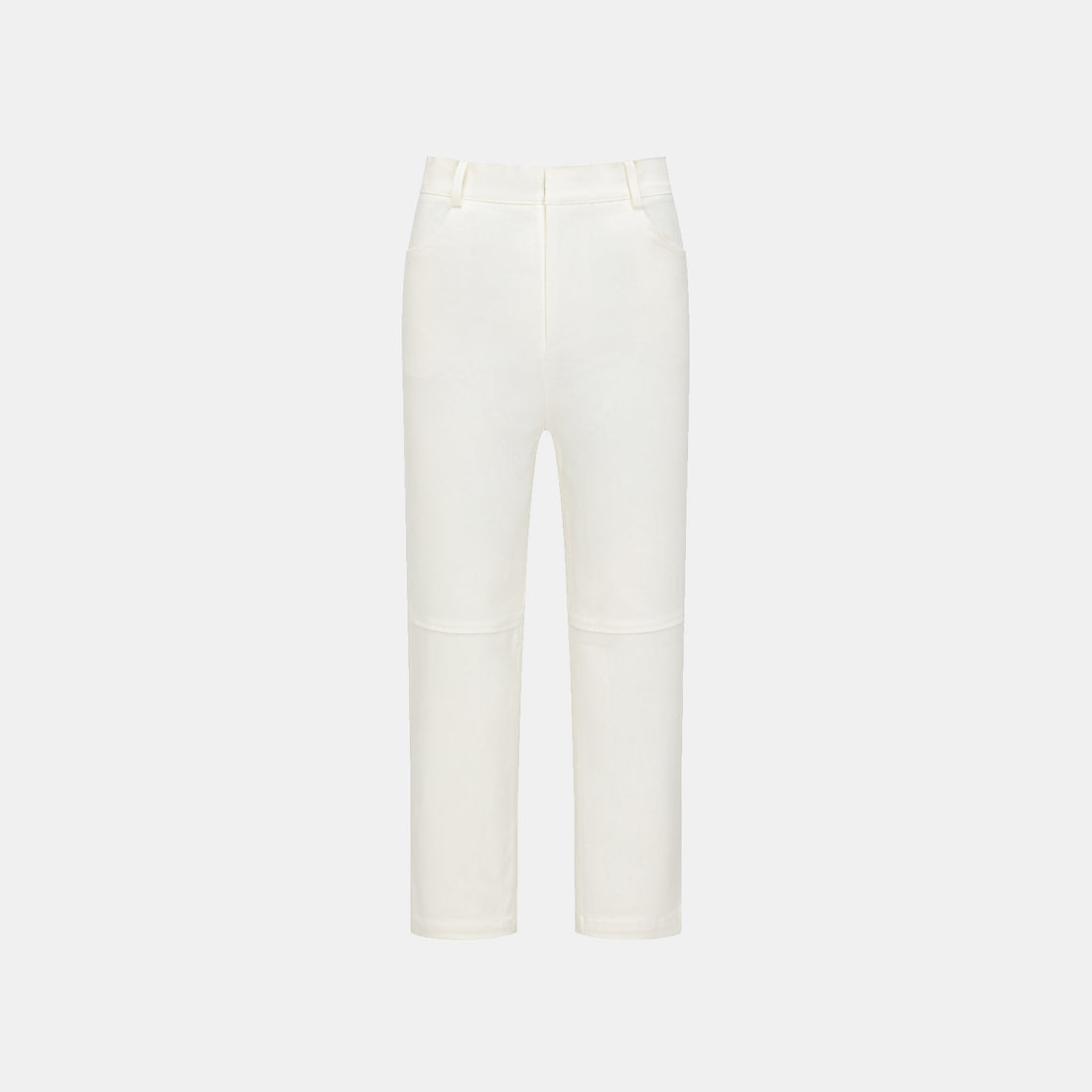 "Easy-go Chic" Premium High Stretch Cotton Denim Cropped Pants - White
