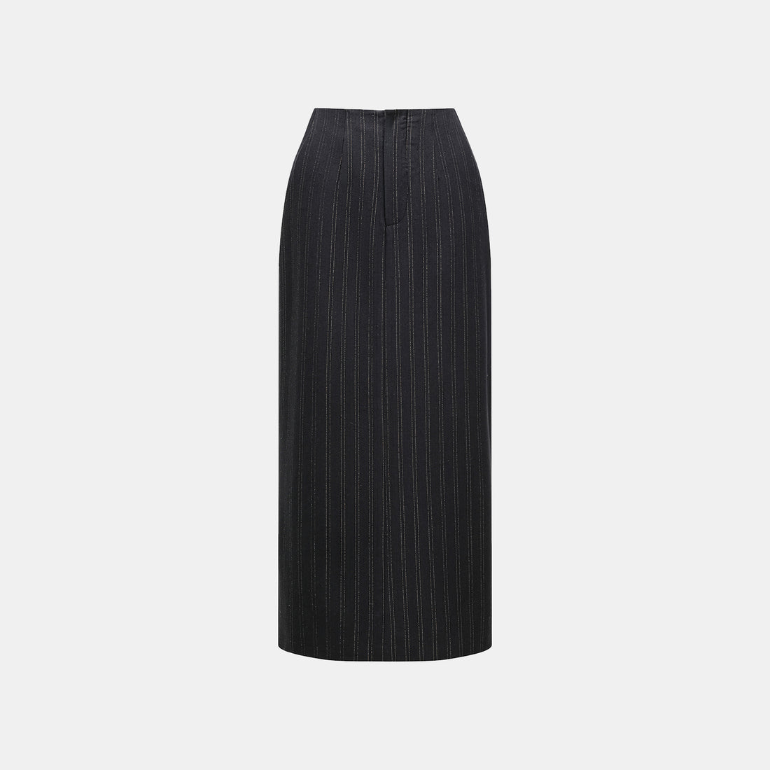 "Speak Sleek." Italian woven gold straight suit pencil skirt—Indigo