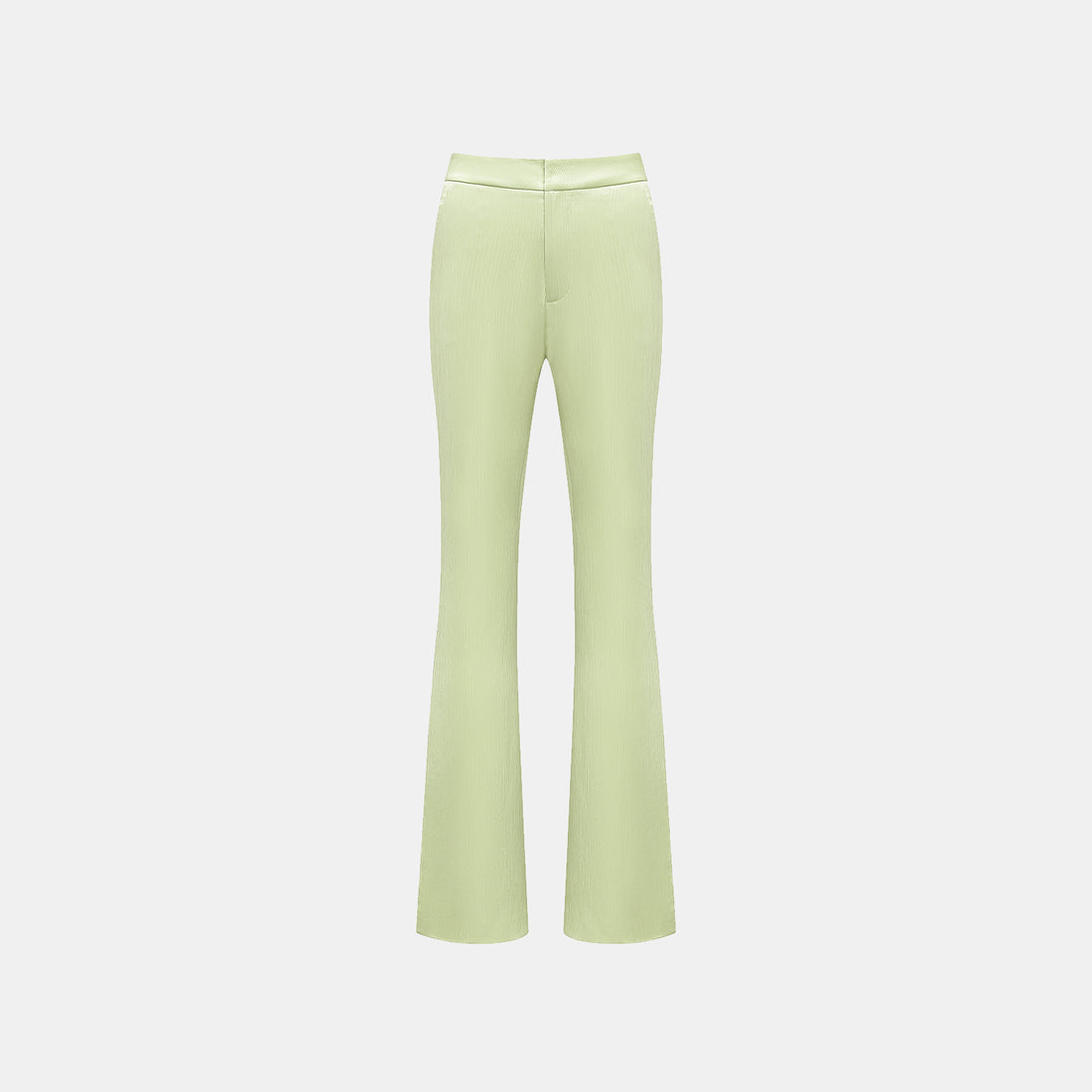 "Easy Go Chic" Korean Pleated Flared Pants - Bubble Green