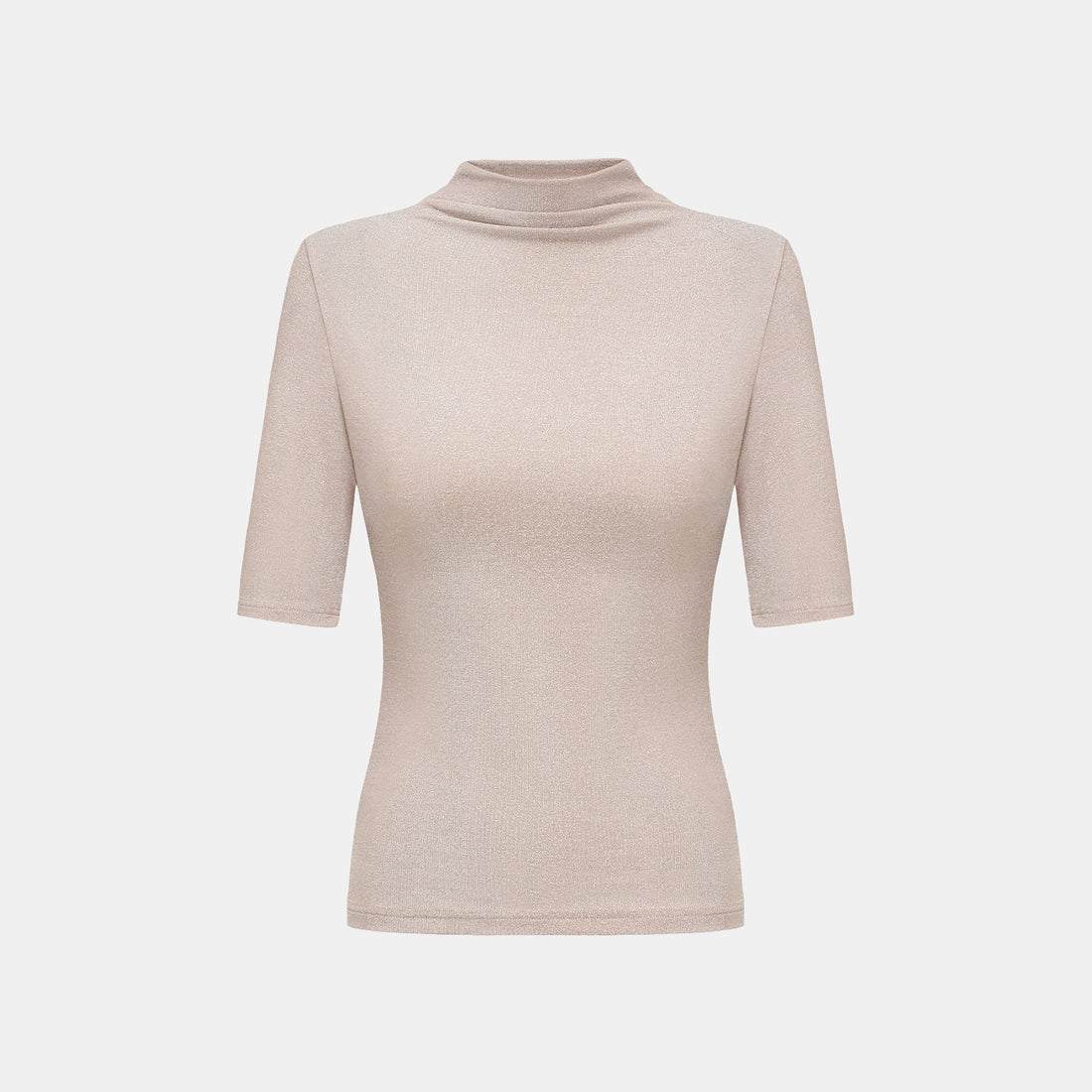 "Easy-go Chic" Silver Weave Stretch Fit Top—Pink