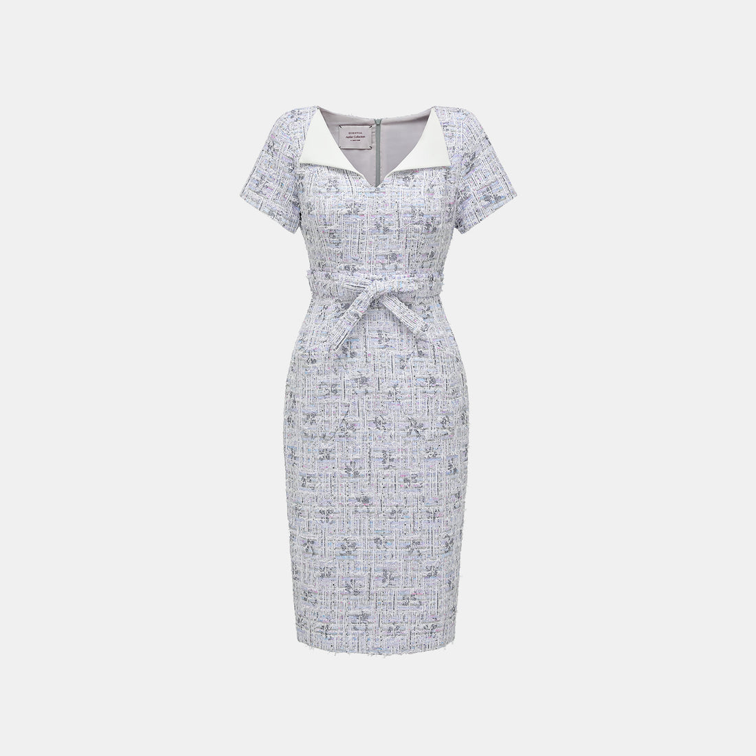 "Arcade of CherJoy Atelier." French summer light tweed three-dimensional cut drawstring dress