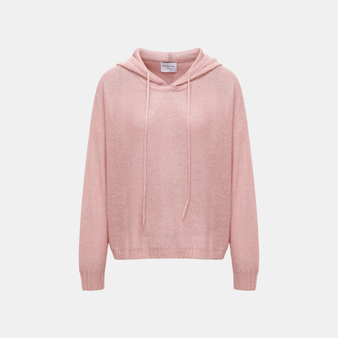 "Spring Diary." Silk Alpaca Wool Knit Midi Neck Top—Strawberry