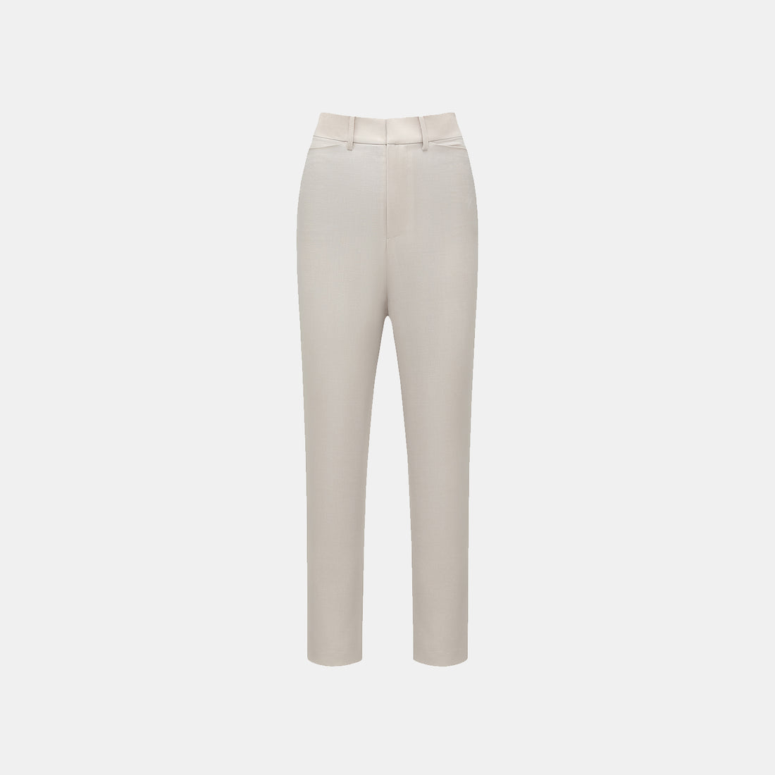 "Weekend at Monaco." Special bamboo texture acetate casual nine-point pants—Beige