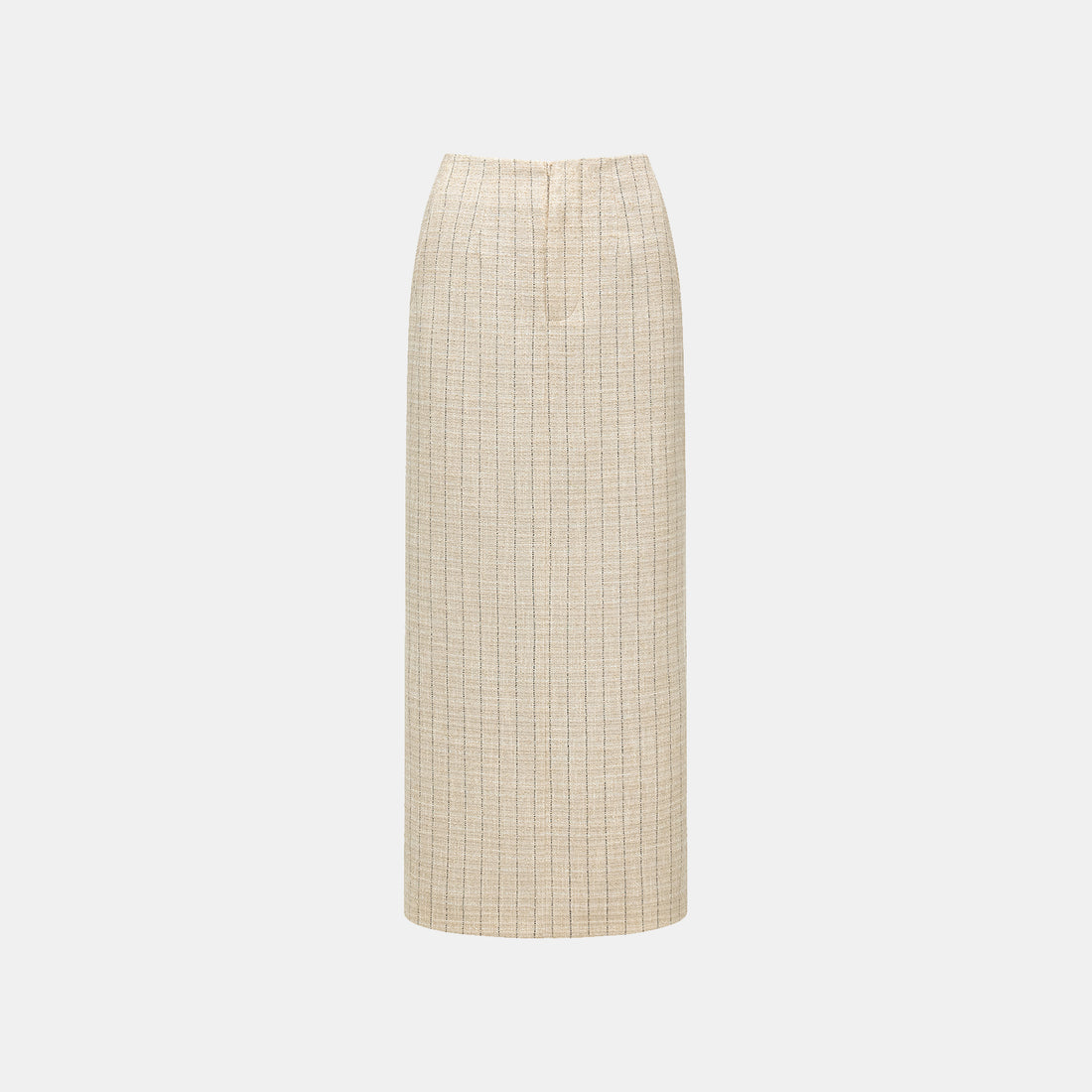 "Westminster Weekdays" Light Tweed Pencil Skirt - Vanilla Soufflé