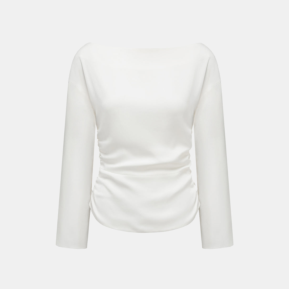 "Mayfair Datenight." Crystal scale acetate Hepburn collar top - white