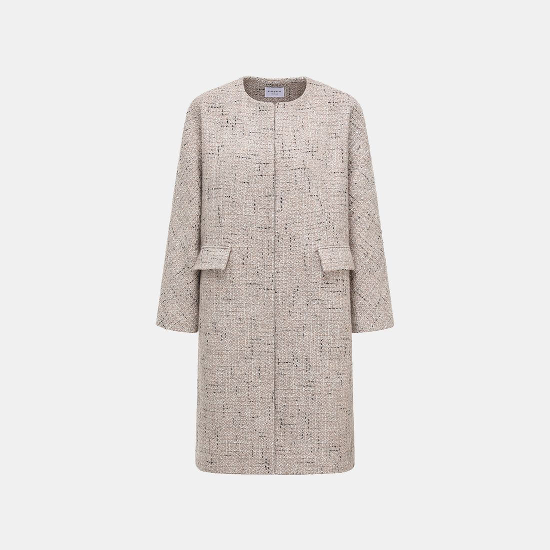 "Chelsea Tea Time" wool tweed pupa coat - Antique Mirage
