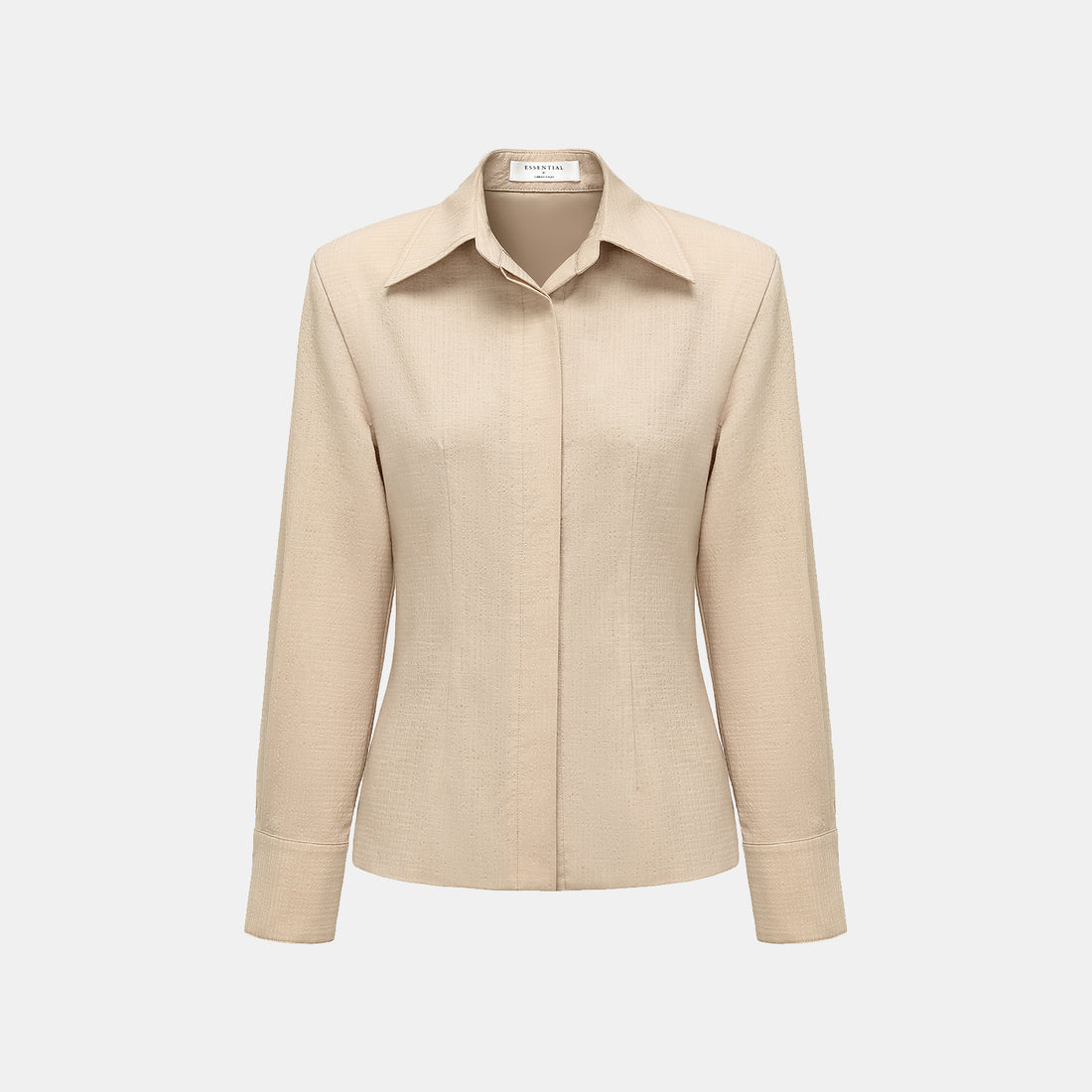 "Easy go Chic" Waffle Shoulder Pad Shirt/Shorts Set - Camel