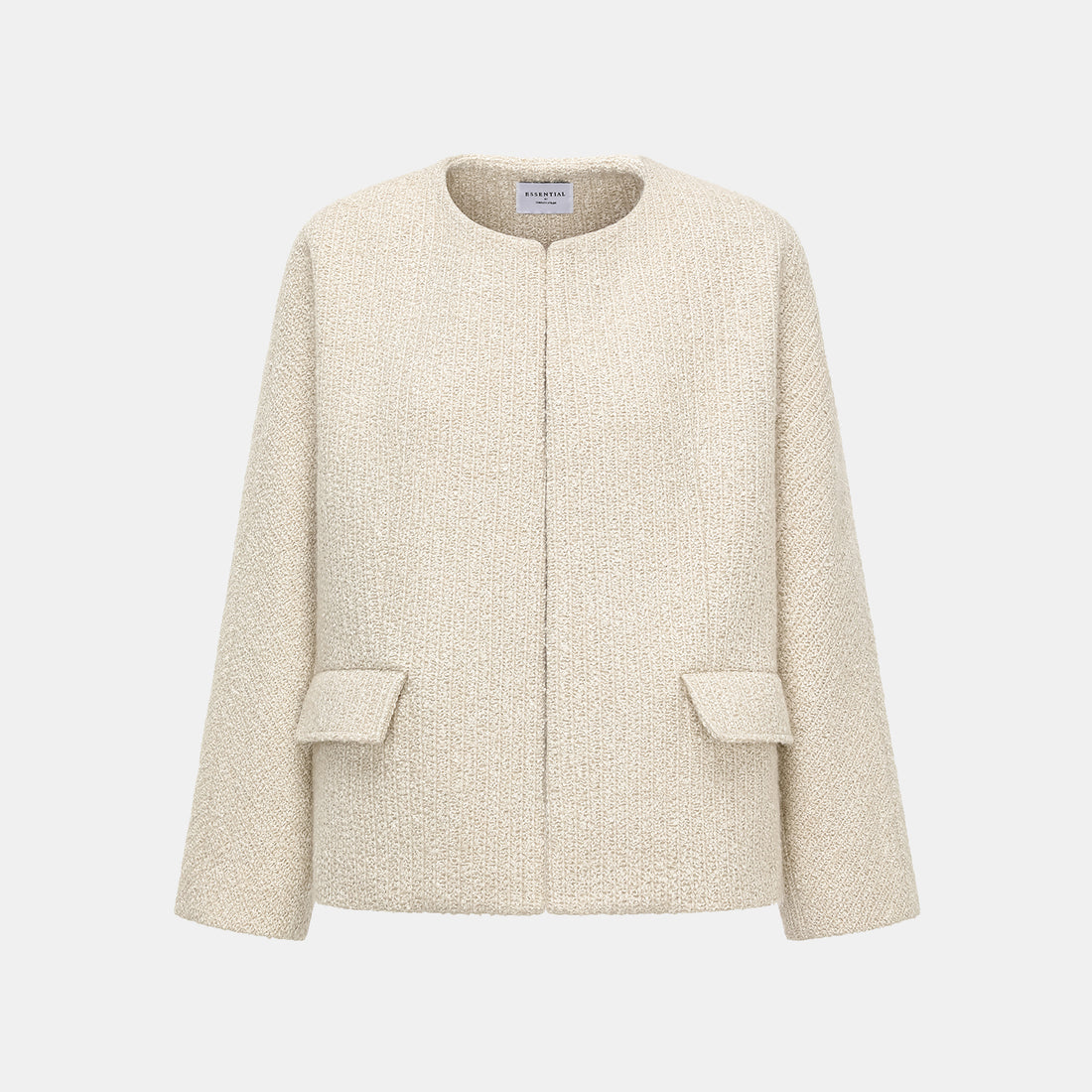 "Chelsea Citywalk." Tweed Oversized Jacket—Lunar Serenade