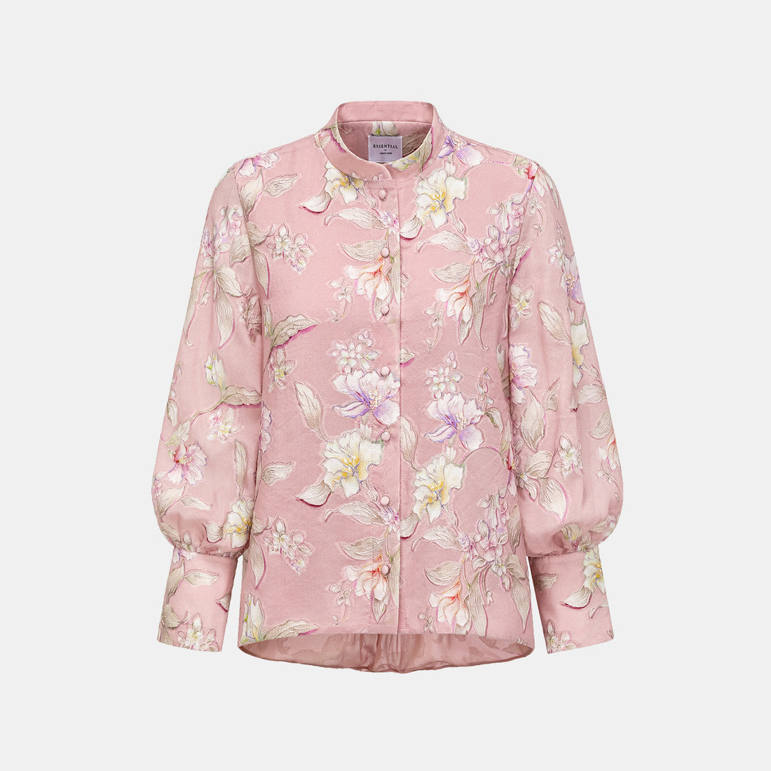 "Imperial Garden Teatime" Italian hand-painted silk fabric special tailoring Chinese style shirt