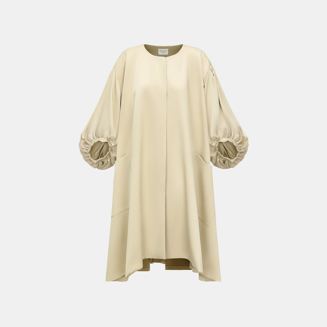 "True Grace" Vintage Crewneck Coat - Light Camel