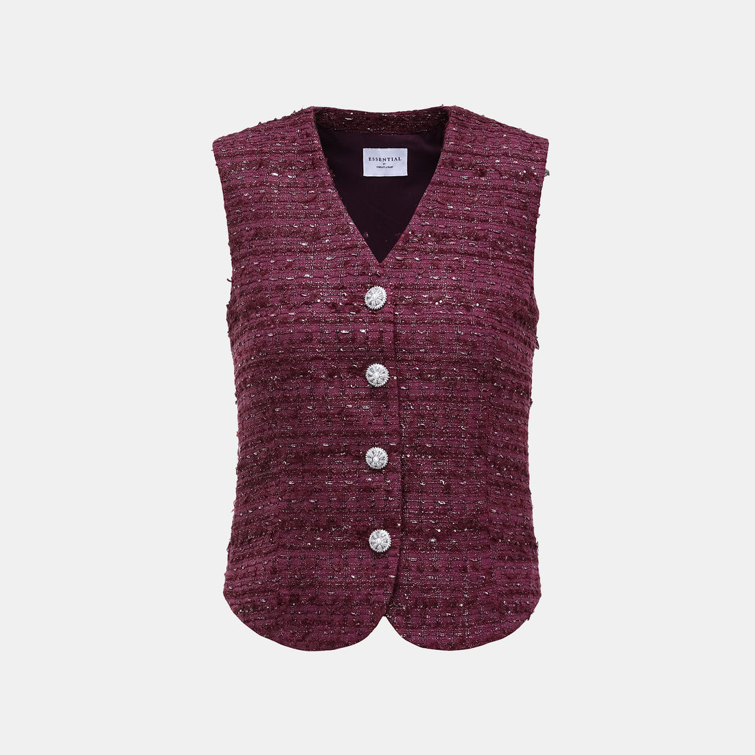 "Westminister Weekdays" Light Tweed Tie-Drawstring Suit Vest - Romance