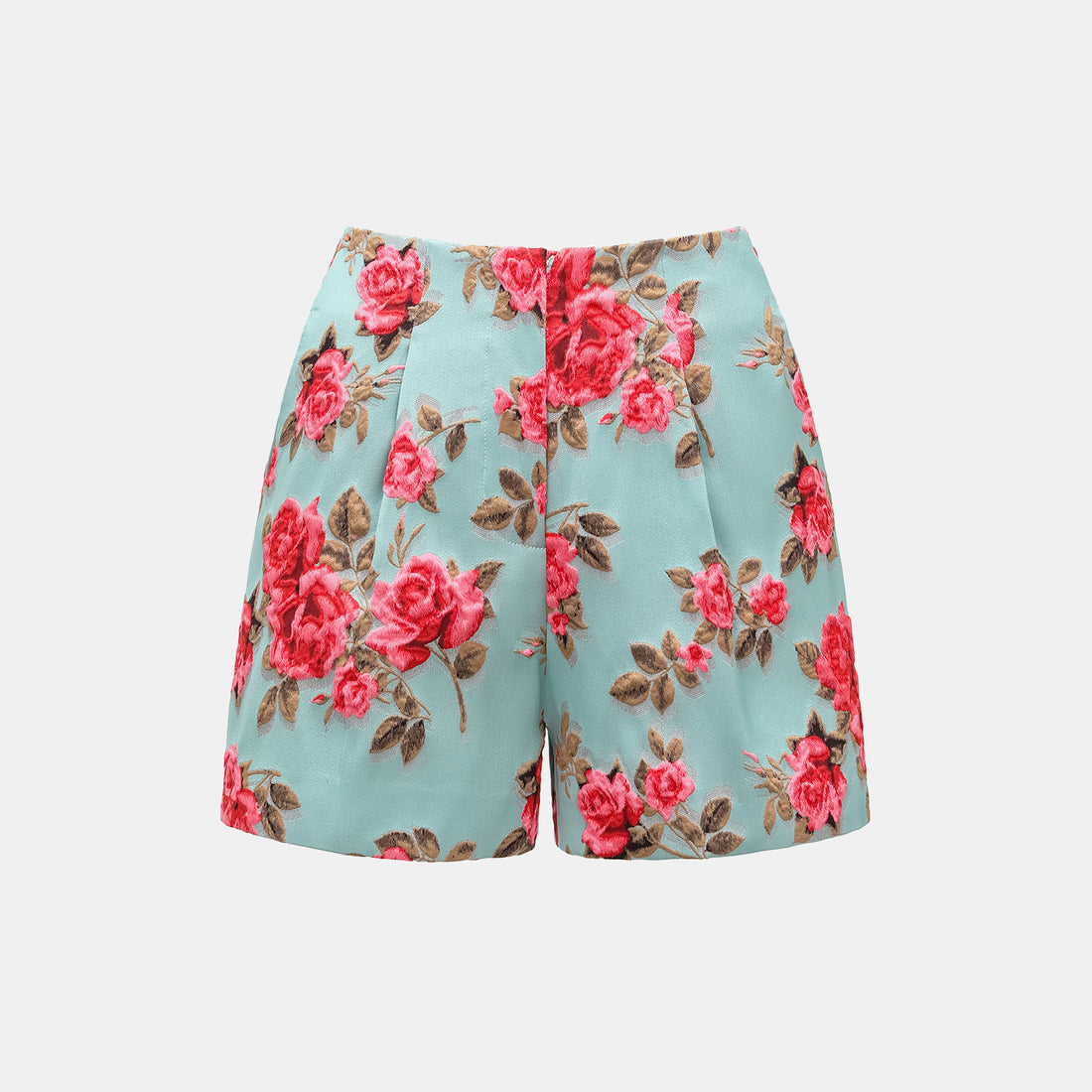 "Imperial Garden Teatime" Italian 3D Jacquard Shorts