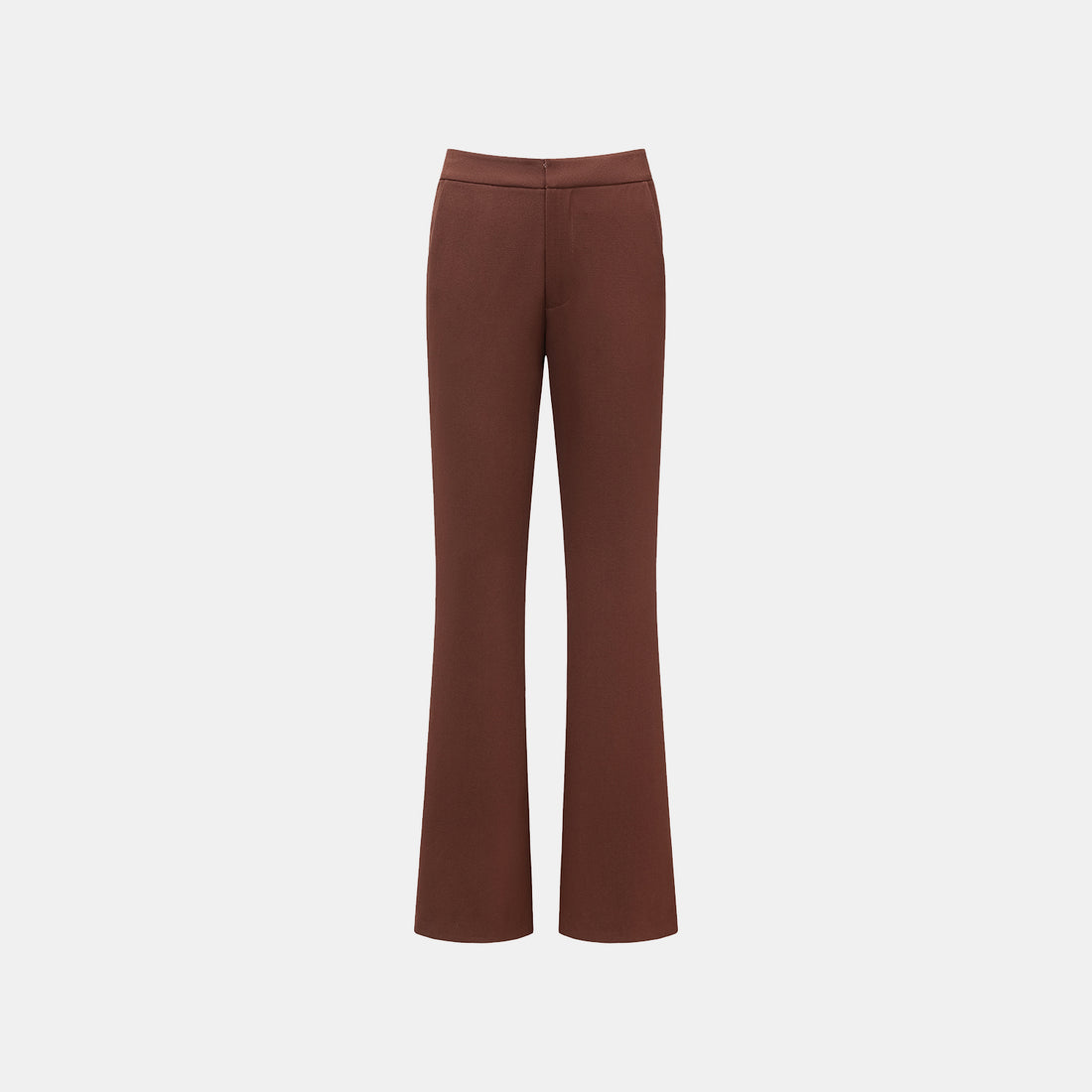 "Westminster Weekdays" Luxe Hemp Acetate Flared Pants - Cognac
