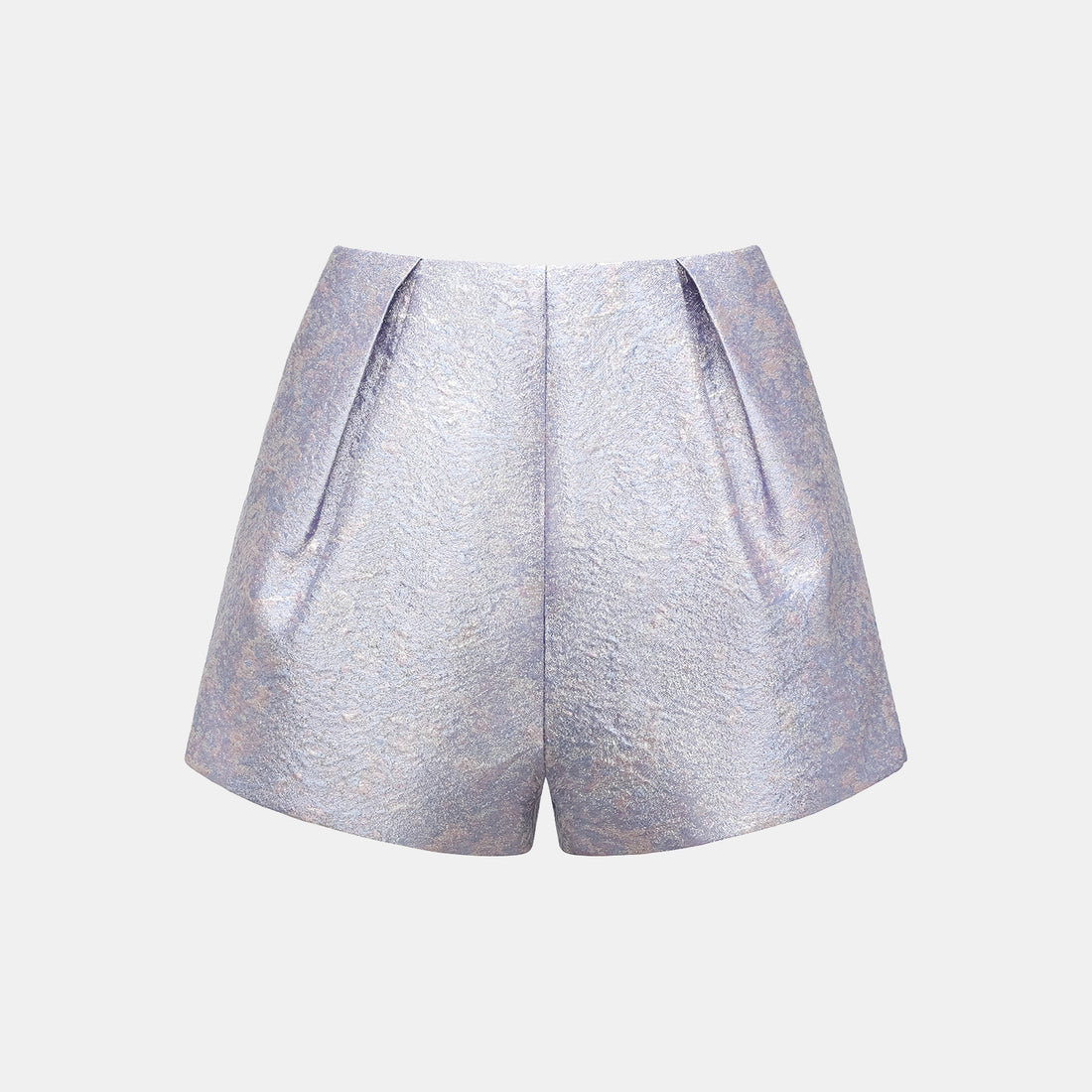 "Imperial Garden Teatime" Italian 3D Jacquard Shorts - Moonlight over the Lotus Pond