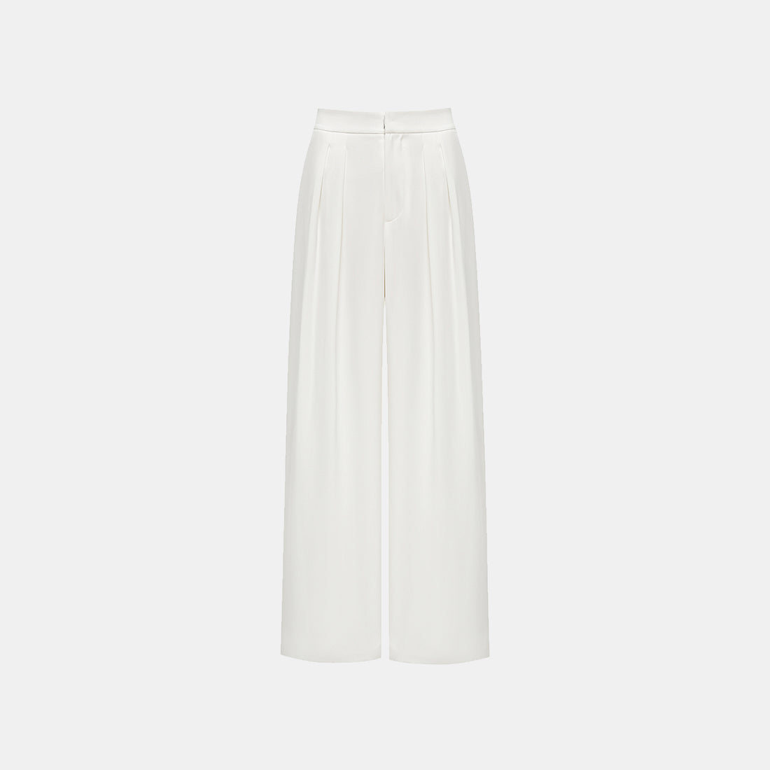Autumn Diary Pearl Acetate Satin Special Cut Wide Leg Pants - White