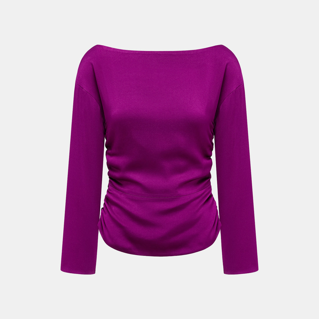 “Mayfair Datenight.” Crystal scale acetate Hepburn collar top - pink