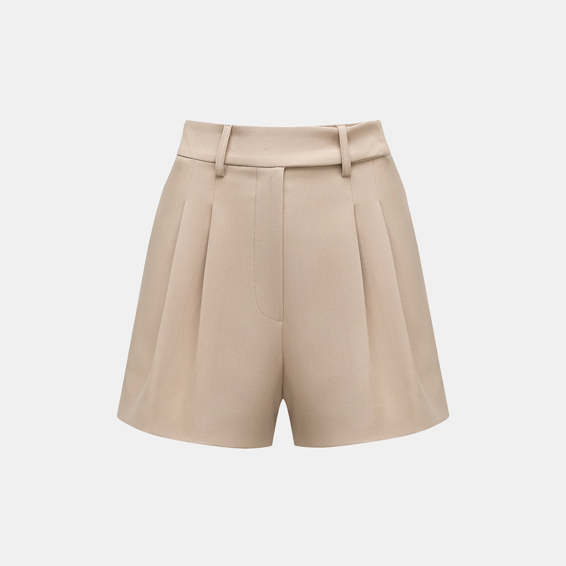 "Weekend at Monaco." Italian Textured Shorts—Taupe