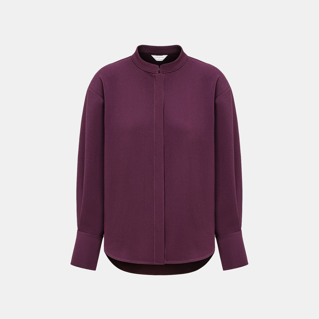 "Daytime Elegance" Textured Acetate Shirt - Grape Purple