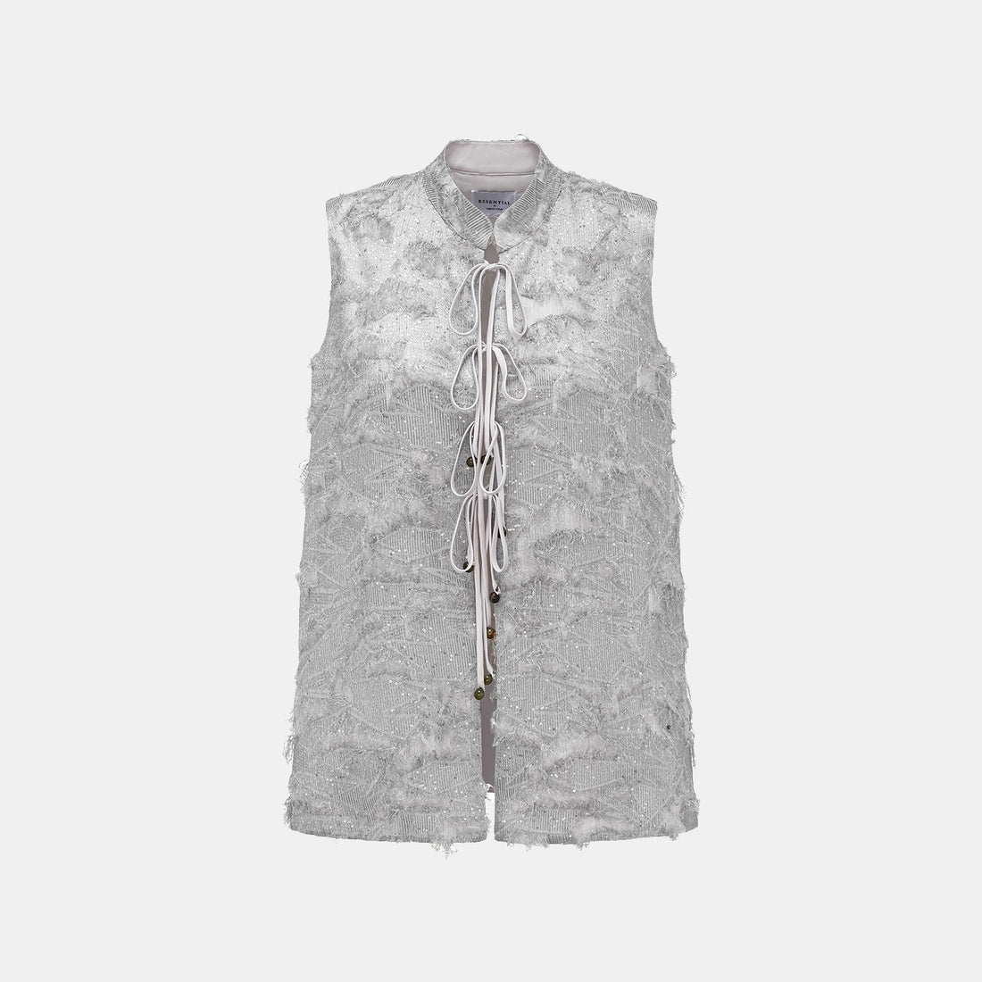 "Imperial Garden Teatime." Italian feather embroidery tassel craft light Chinese style vest - Xiyu