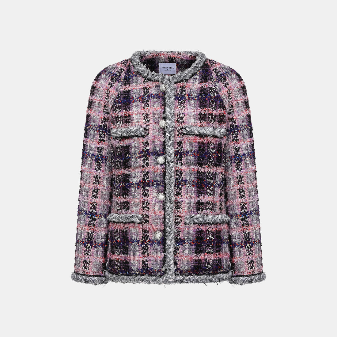 "Brunch at Ritz." Wool Tweed Classic No.4 Jacket—Cosmic Macaron