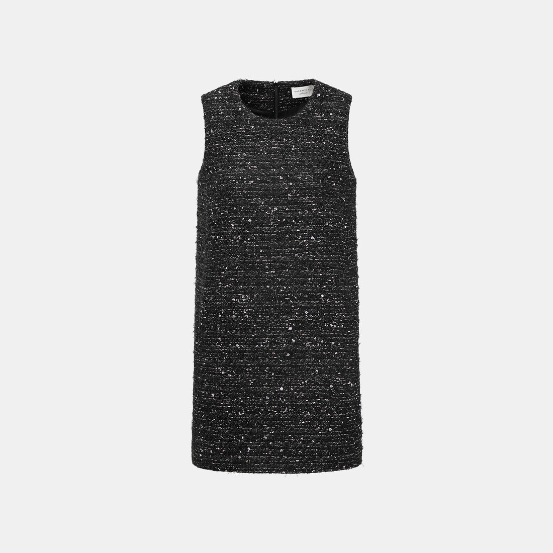 "Brunch at Ritz" Tweed A-line Dress—Hidden Pink