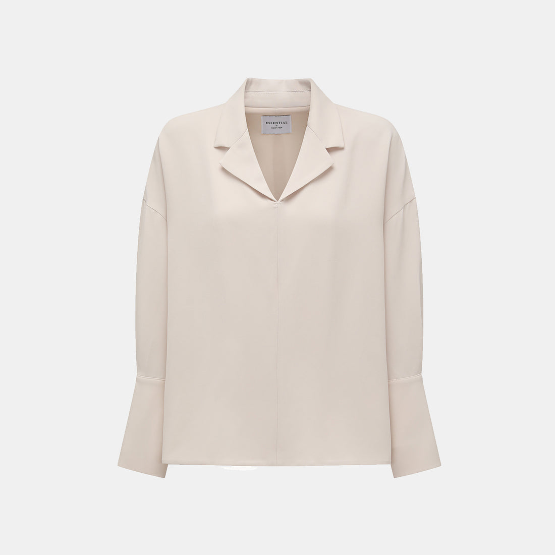 "Easy-go Chic" Textured Acetate Blazer/Shorts Set—Beige
