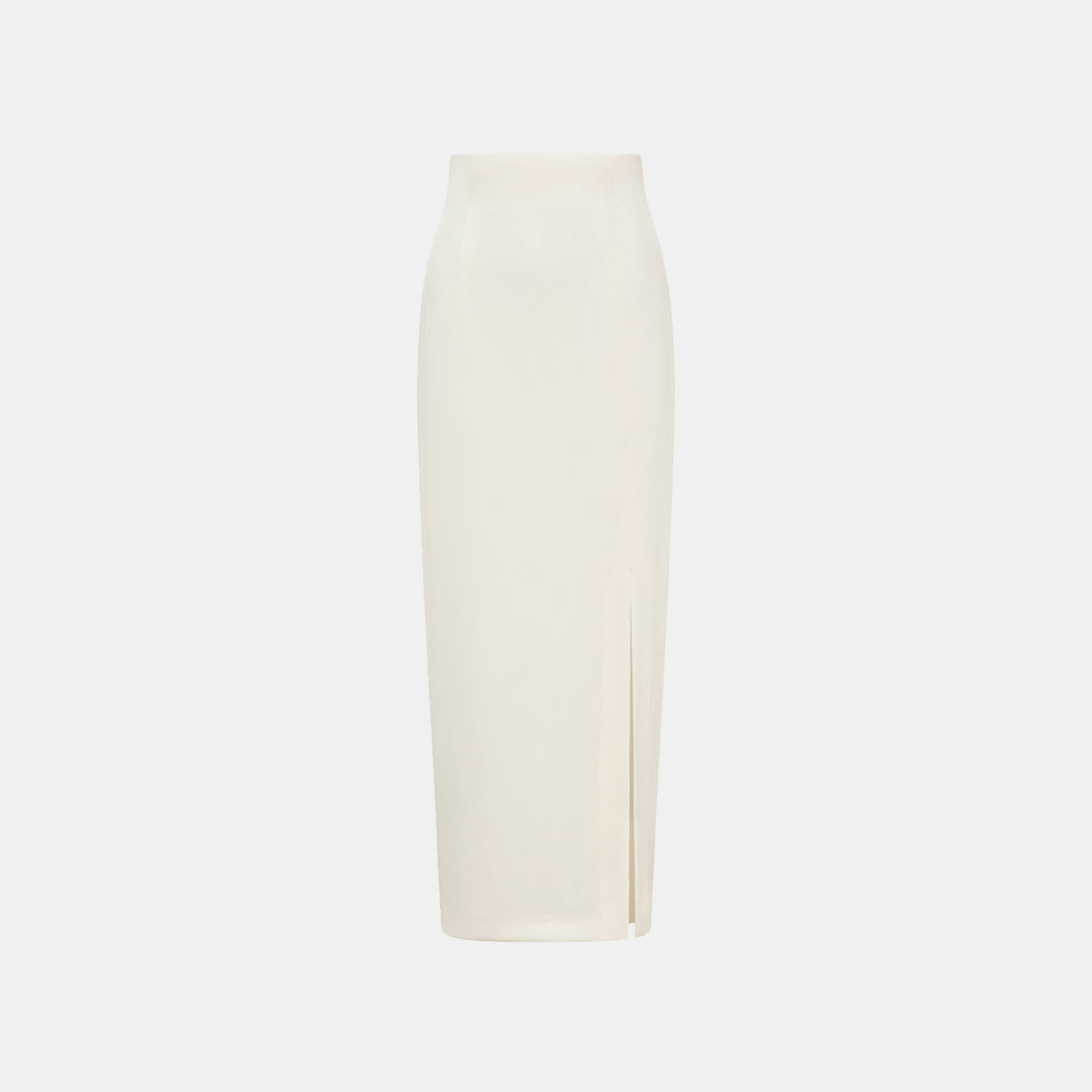 "Easy Go Chic" Korean Pleated Fabric Pencil Skirt - Original White