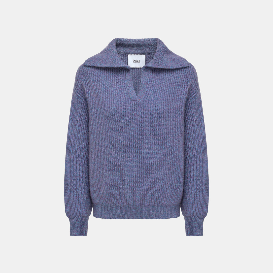 "Winter Diary" 100% Cashmere 粗針大翻領上衣(Yarn by Loro Piana)—Midnight Iris鳶尾暮藍