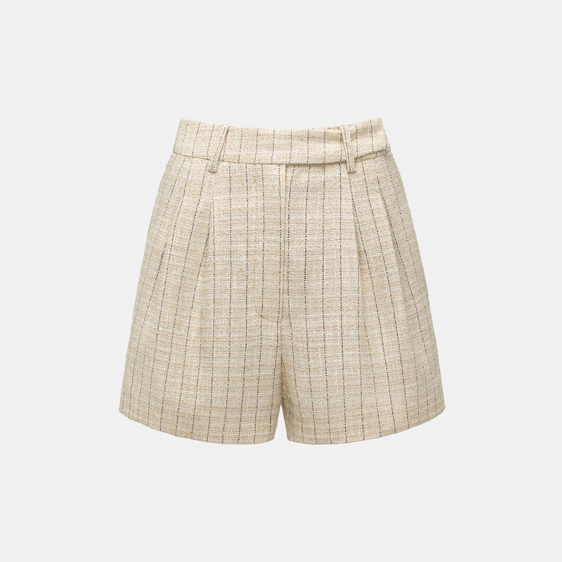 "Westminster Weekdays" Light Tweed Shorts - Vanilla Soufflé