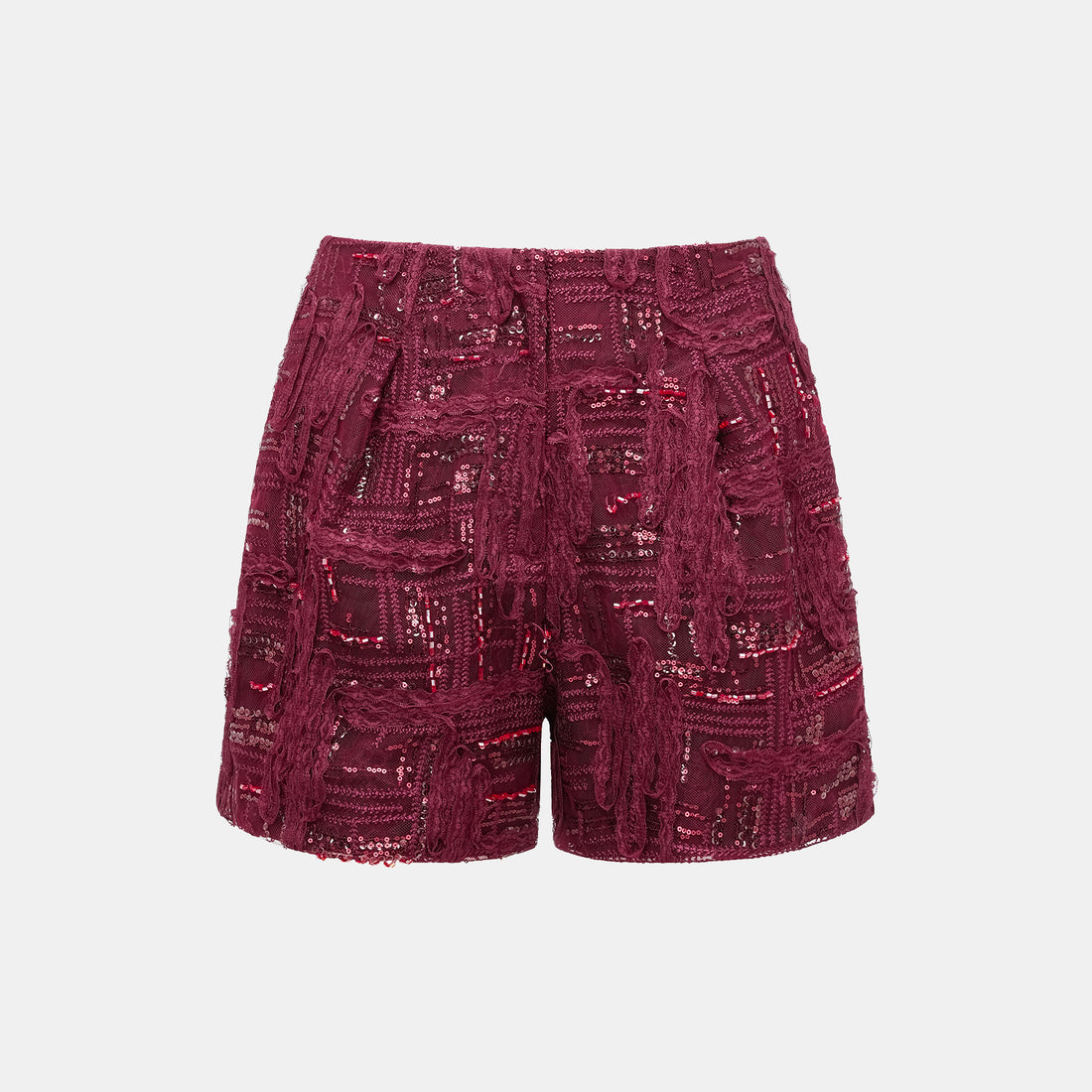 "Imperial Gala" Luxury Lace Art Beaded Shorts - Yanxia Hanchun