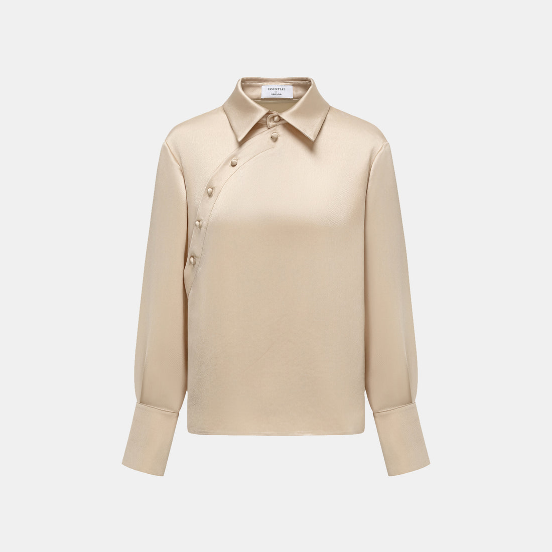 "Spring" Crystal Scale Acetate Light Chinese Shirt - Champagne Gold