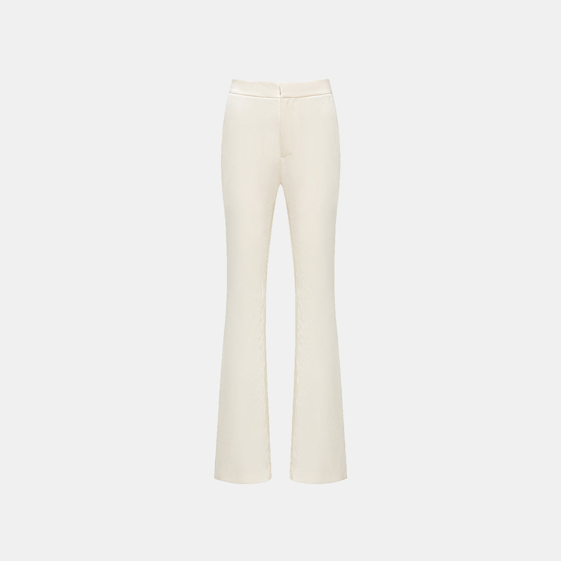 "Easy Go Chic" Korean Pleated Flared Pants - Original White