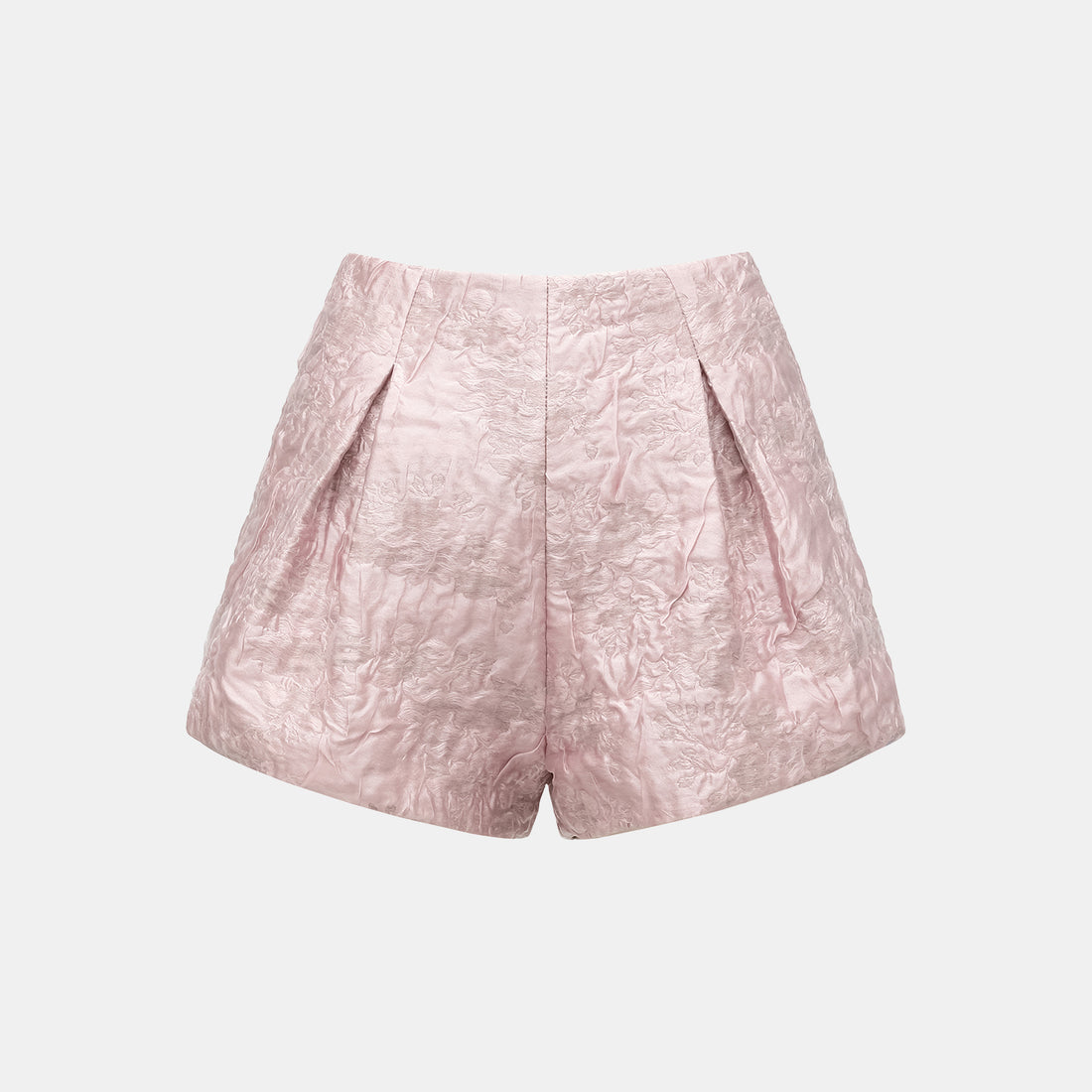 "Spring" Ice Crystal Jacquard Shorts - Rose Dew