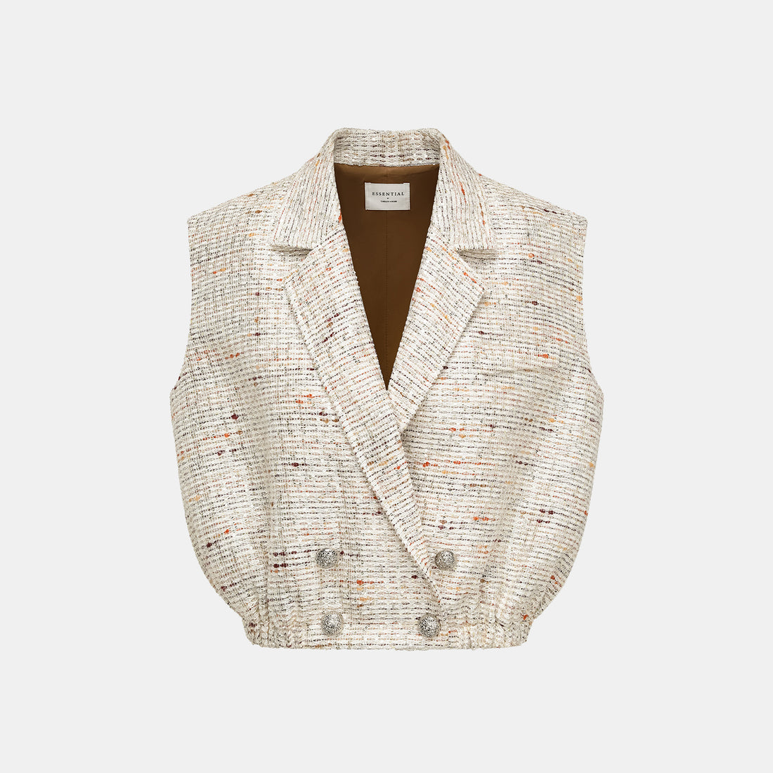 "Oxford Autumn Elegance" 花呢背心—白多彩