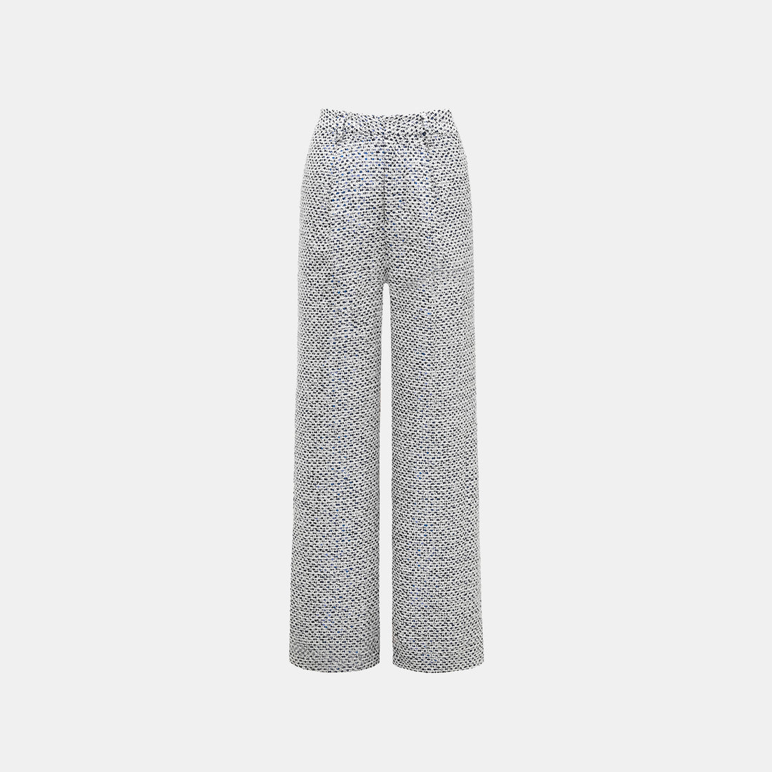 "Westminister Weekdays" Lightweight Tweed Tailored Wide Pants - Rational