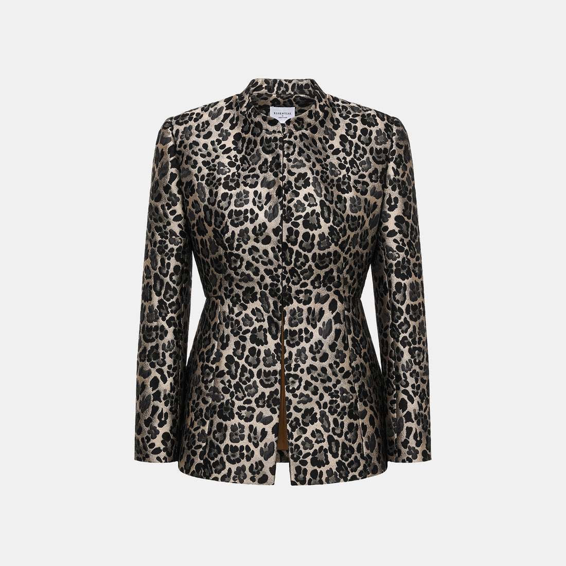 Italian wool jacquard three-dimensional tailoring new Chinese style jacket