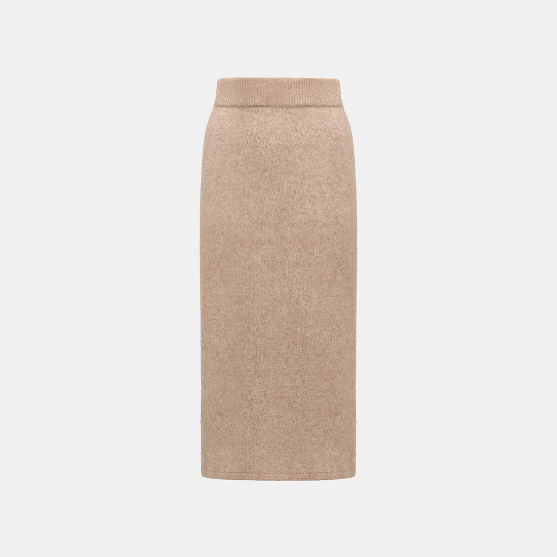 Autumn Diary Silk Cashmere Pencil Skirt—Earl Grey