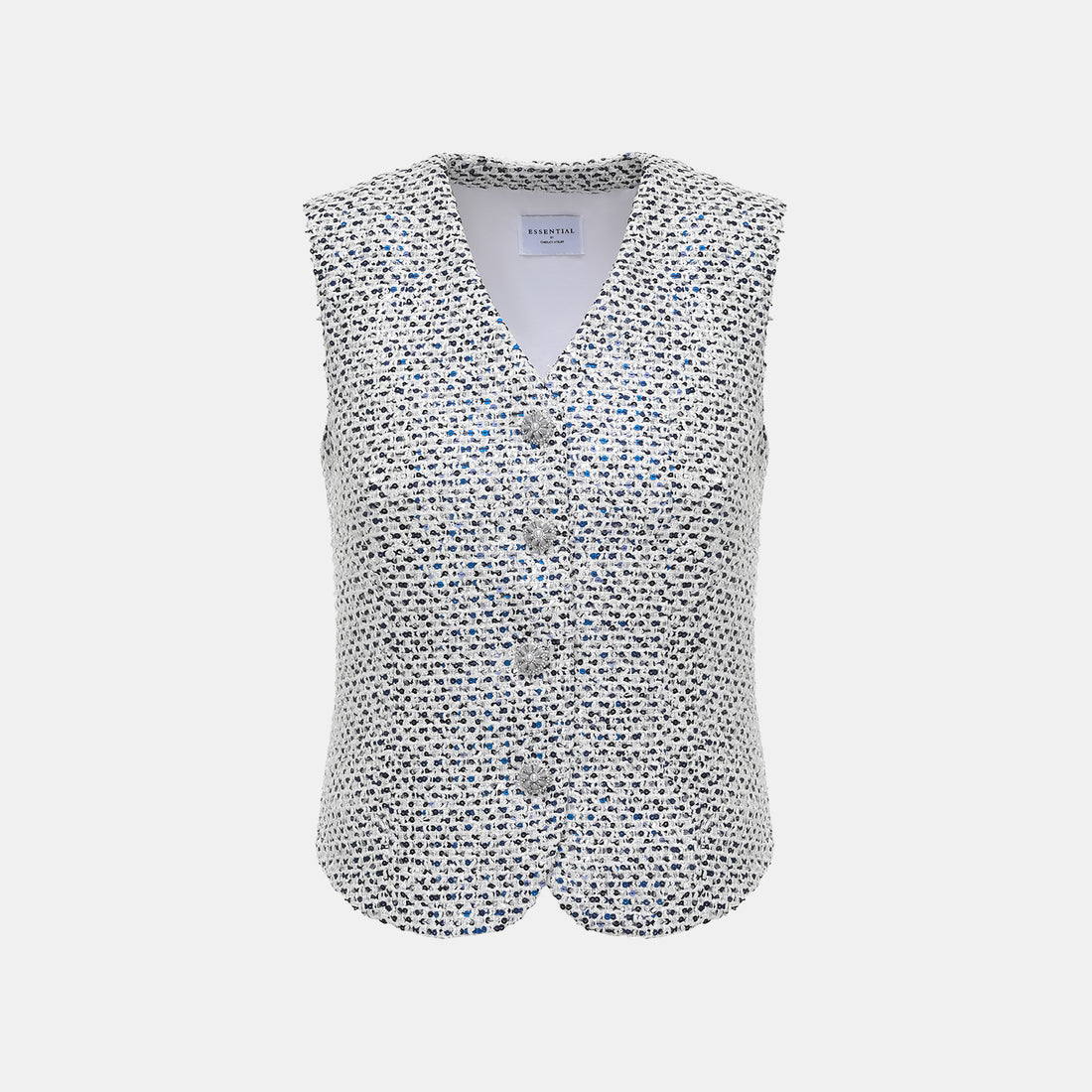 "Westminister Weekdays" Light Tweed Tie-Drawstring Waistcoat - Rational