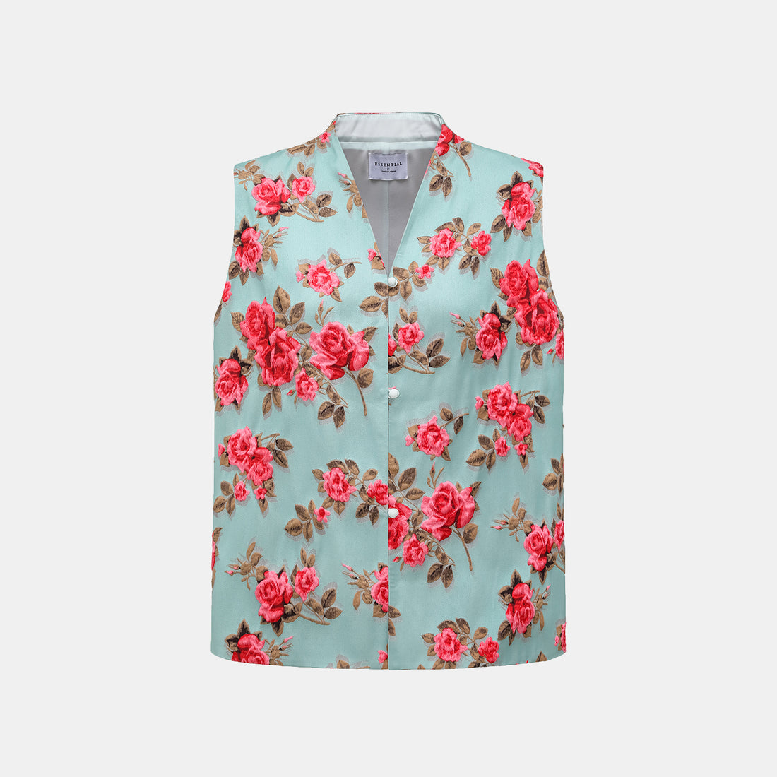 "Imperial Garden Teatime" Italian three-dimensional jacquard light Chinese style vest