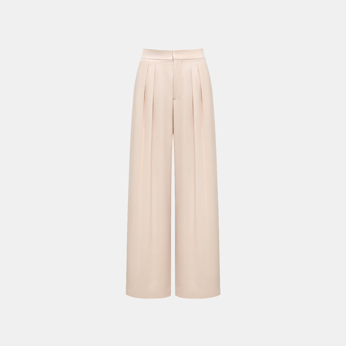 Autumn Diary Pearl Acetate Satin Special Cut Wide Leg Pants - Nude