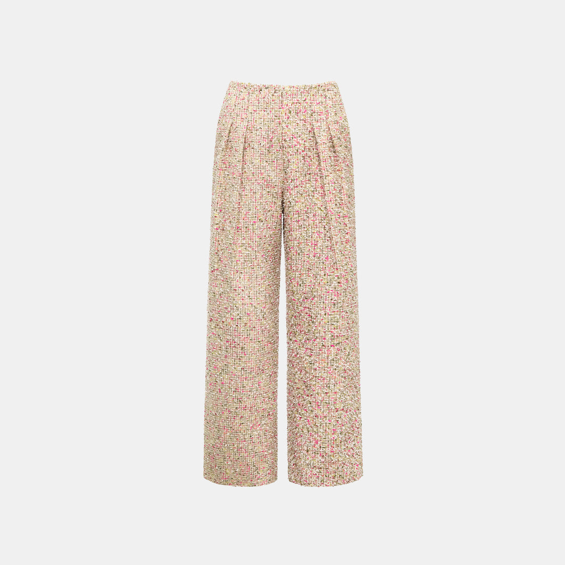 "Chelsea Citywalk" Tweed Special Cut Wide Leg Pants - Monet Garden